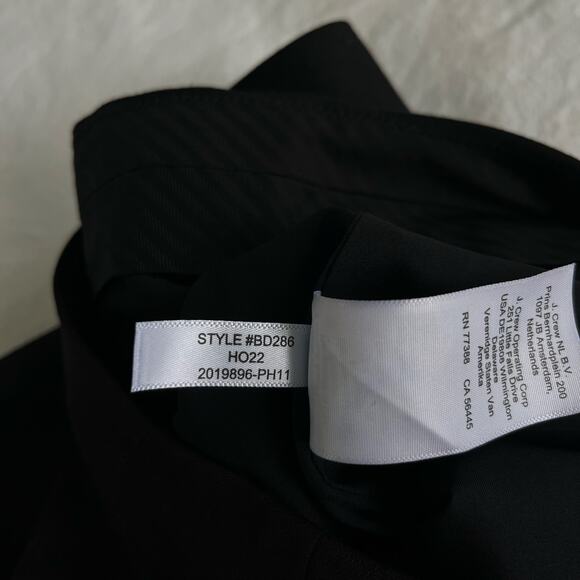 J. Crew NWT Collection Full Length Wide Leg Black Tuxedo 100% Italian Wool pants - Picture 13 of 15